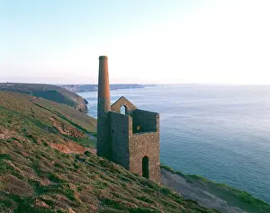 Wheal: Sunset at Wheal Coates tin mine, St Agnes, Cornwall
