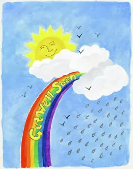 Raindrops: Sunshine and Rainbow Get Well Soon