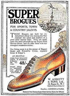 Brogues: Super brogues advertisement, 1919