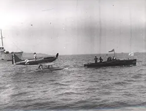 Towed: Supermarine S6 N247 FO Waghorn being towed in
