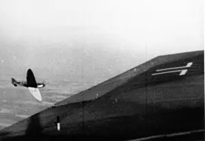 Supermarine Spitfire Ia being evaluated by German fight