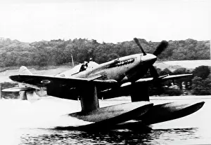 The Hugh W. Cowin Aviation Collection: Supermarine Spitfire IX floatplane (forward view) landi
