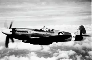 The Hugh W. Cowin Aviation Collection: Supermarine Spitfire XIV (forward view) aloft