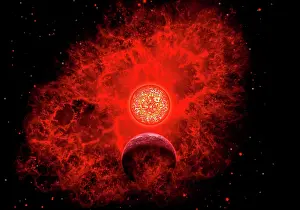 Supernova: A supernova destroying itself and its planets