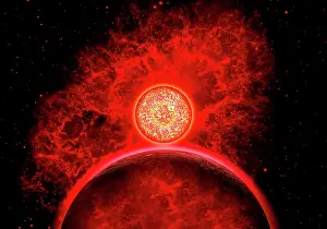 Luminous: A supernova destroying itself and its planets