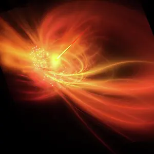 Gamma: A supernova explosion causes a bright gamma ray burst