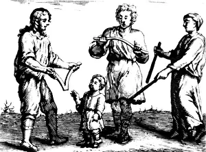 Dowse: superstition, contemporary image of a dowser