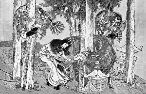 Hokusai: superstition, Japan, magic, revenge spell of