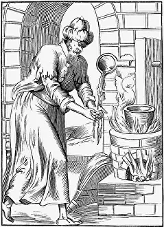 Drip: superstition, magic, magician letting drip melted