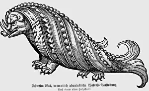 Gentibus: superstition, mythical creatures, hog wale, woodcut