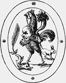 Chimera: superstition, mythical creatures, Chimera, drawing