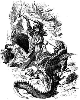 Haushofer: superstition, mythical creatures, dragons, Sintram