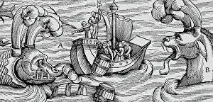 Cosmographia: superstition, mythical creatures, great wales
