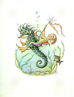 Seahorse: superstition, mythical creatures, merman riding