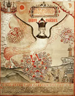 Paradis: superstition, mythical creatures, Sirin, ink