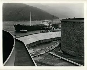 Supertanker terminal being built, Loch Long, near Glasgow