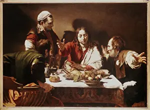 Caravaggio: The Supper at Emmaus, by Caravaggio