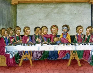 Predis: The Last Supper. Jesus announces to the apostles that one of