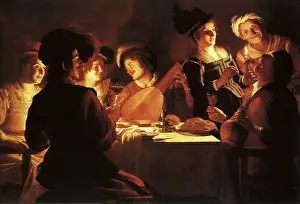 Honthorst: Supper with a Lute Player