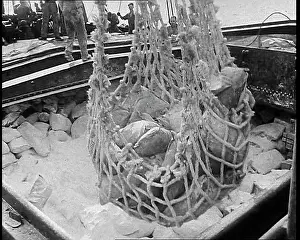 Unloaded: Supplies Being Unloaded in Naples Harbour
