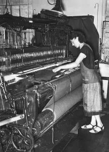 Fabrics: Supply of clothes, substitutes, loom, 1941