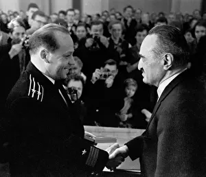 Bravery: Supreme Soviet Chairman Mikoyan awards Soviet