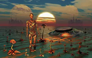Anthropomorphic: The surface of a distant exoplanet, home to a