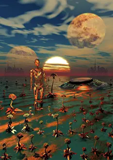 Anthropomorphic: The surface of a distant exoplanet, home to a