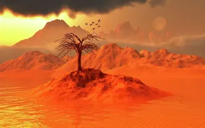 Desolate: The surface of the Earth being laid to waste due