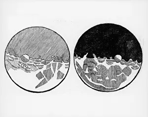 Galilei: Surface of the Moon showing features based on