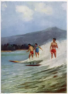 Surfing: SURFING IN HAWAII 1913