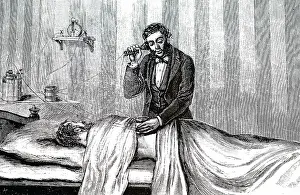Induction: Surgeon searching for a bullet using an induction