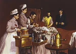 Inhale: Surgery using ether as anesthetic administered by