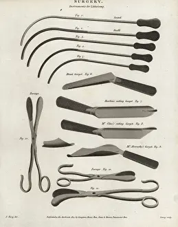 Farey: Surgical equipment for a lithotomy from the 19th century