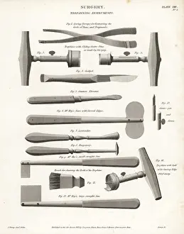 Lenticular: Surgical trepanning equipment from the 19thC