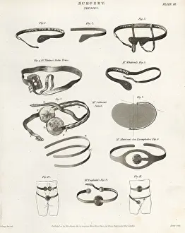 Truss: Surgical trusses from the 19th century