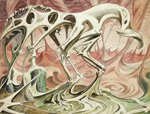 Abstraction: A surreal abstraction on the form of a horse