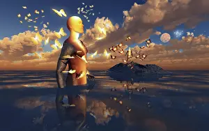 Surreal: The surreal transition of a flock of butterfies