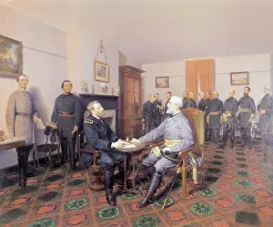 Confederacy: The Surrender of General Lee to General Grant April 1865