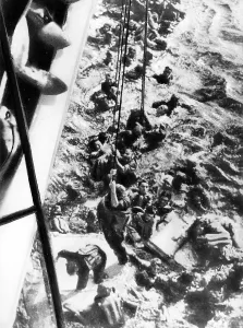 Seamen: Survivors of the battleship Bismarck collected by the