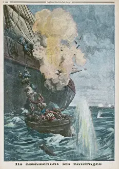 Torpedoed: SURVIVORS FIRED ON