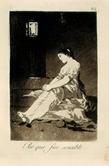 Susceptible: Because she was susceptible. Plate 32 of Los Caprichos