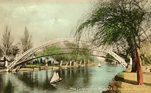 Ouse: The Suspension Bridge and River Ouse, Bedford