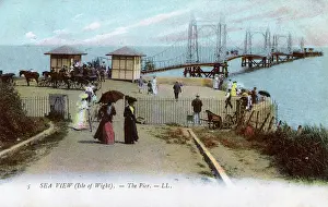 Promenading: Suspension Pier, Seaview, Isle of Wight, Hampshire, England