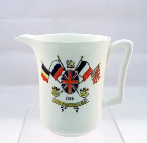 Freedoms: Sutherland China cream jug - Flags of the Allies