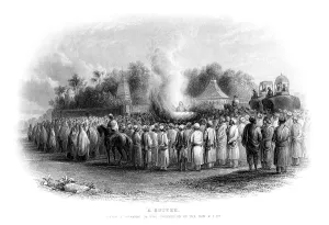 Pyre: Suttee ceremony, India