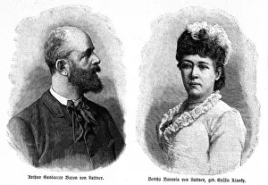 Suttner: Suttner, Bertha von, 9.6.1843 - 21.6.1914, Austrian