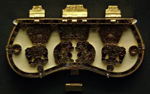 Anglo Saxon: Sutton Hoo Treasure. Purse lid. 7th-8th centuries AD