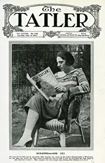 Suzanne Lenglen reading the Tatler