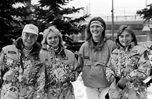 Skiers: Svertlana Gladysheva, Larisa Mayer, Varvara Zelenskaya